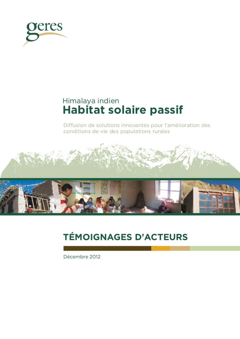 Habitat solaire passif en Inde