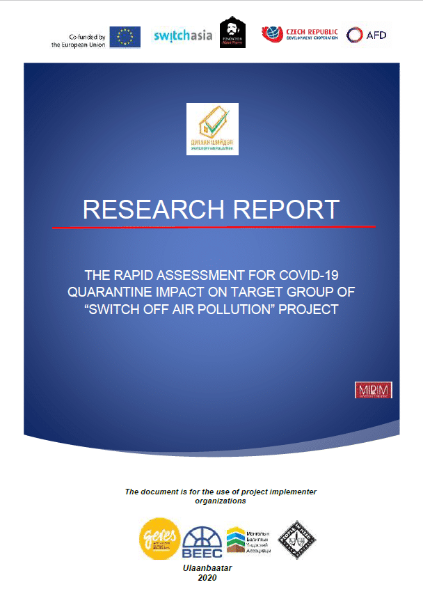 Assessment for Covid19 quarantine on target group of Switch off Air Pollution