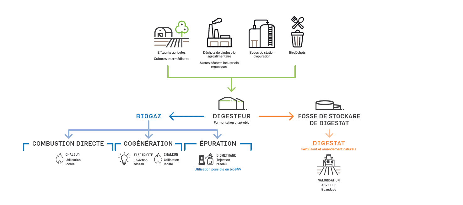 Schéma méthanisation