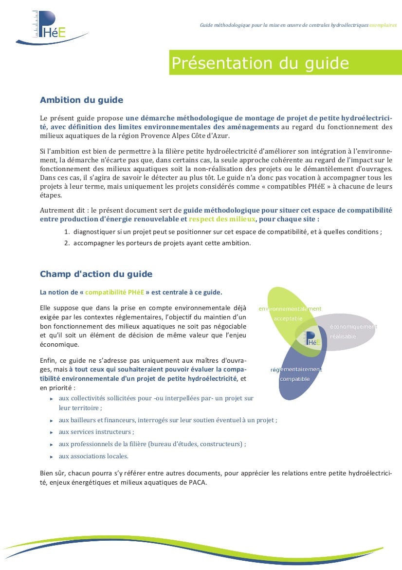 Guide de la Petite Hydroéletricité et Environnement en PACA