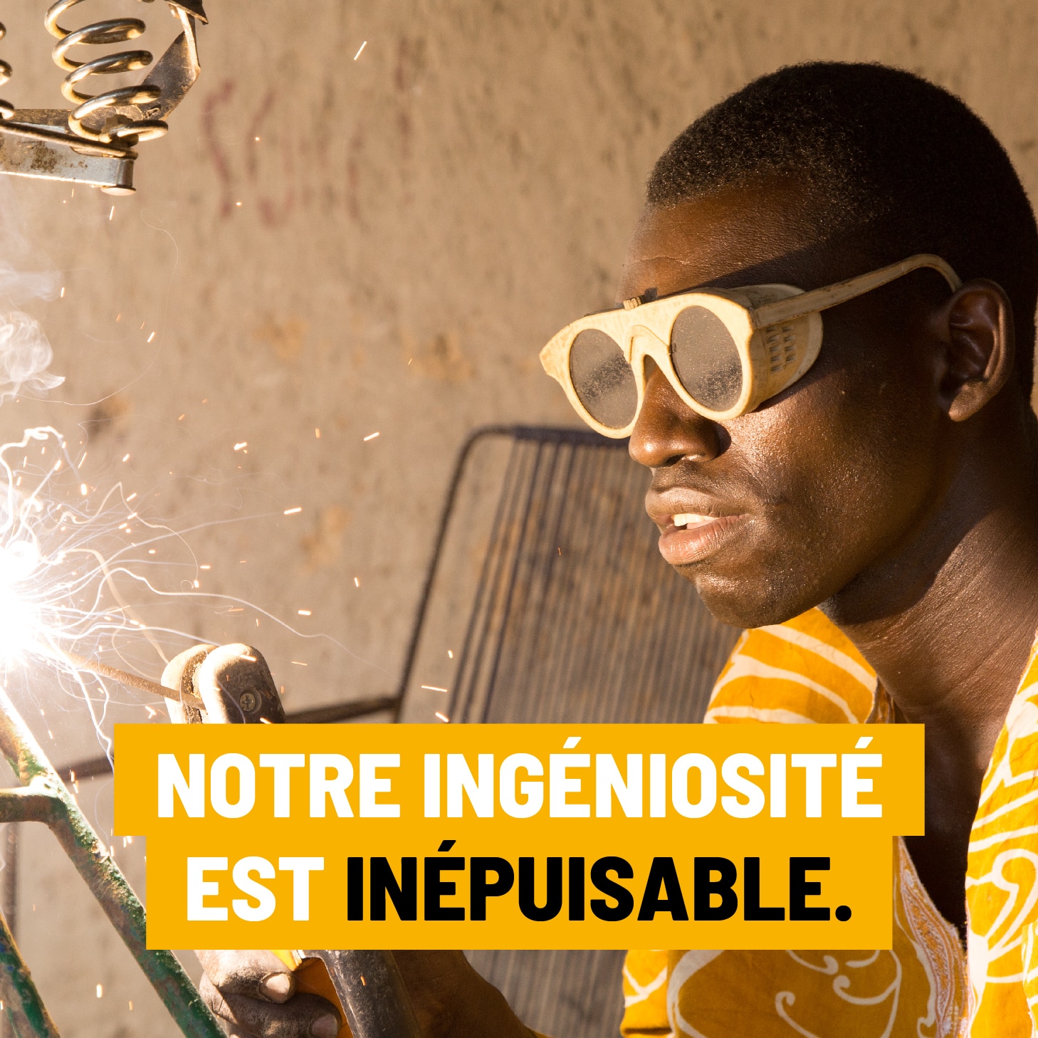 Visuel de campagne de don Geres "notre ingéniosité est inépuisable"